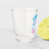トランスアリトランスジェンダーレインボーブルーピンクホワイト ショットグラス (左)