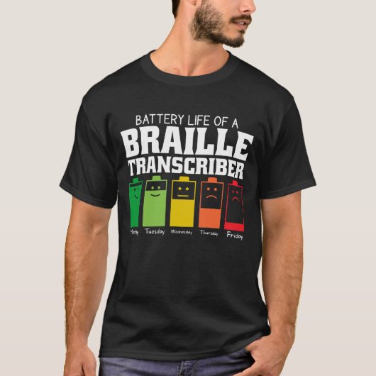トランスクリバーの点字寿命 Tシャツ (正面)