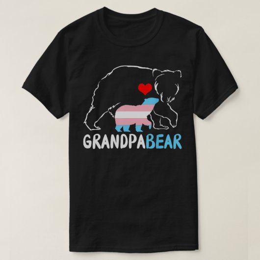 トランスグランドパベア誇りを持ったパパレインボートランスジェンダーF Tシャツ (デザイン正面)