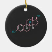トランスジェンダーおもしろいトランスLGBTプライド権利エストロゲン セラミックオーナメント (正面)