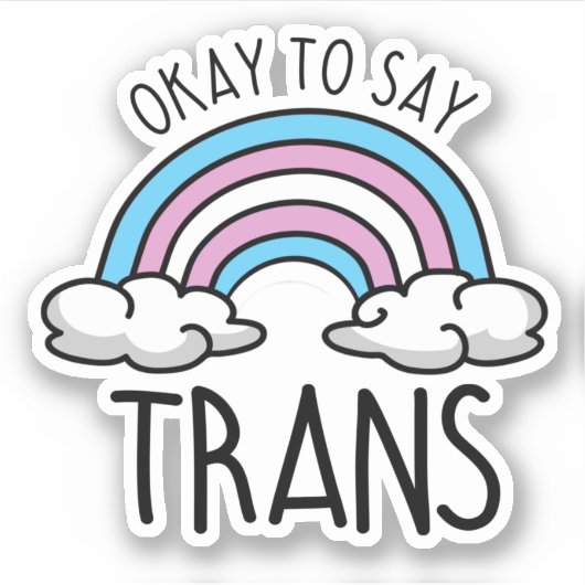 トランスジェンダーと発言OK シール (正面)