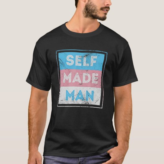 トランスジェンダーとLGBTQの自己形成マントランス Tシャツ (正面)
