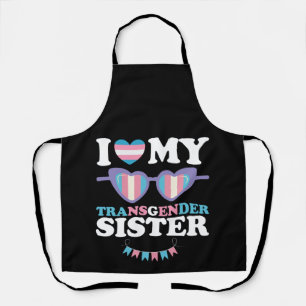 トランスジェンダーな姉妹を愛する家族 トランスジェンダー LGBTQ エプロン