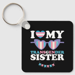 トランスジェンダーな姉妹を愛する家族 トランスジェンダー LGBTQ キーホルダー
