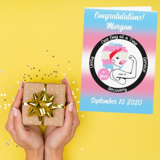 トランスジェンダーのためのオーダーメイドソブラエティカード - トランス回復 カード