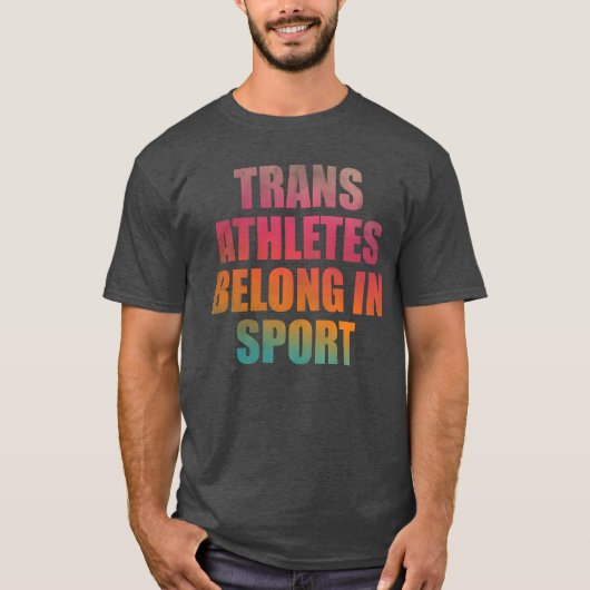 トランスジェンダーのアスリートはスポーツ仲間家族に属する Tシャツ (正面)