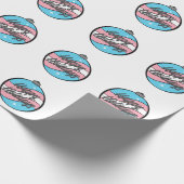 トランスジェンダーのクリスマスオーナメントプライドフラグの色 ラッピングペーパー (角)