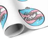 トランスジェンダーのクリスマスオーナメントプライドフラグの色 ラッピングペーパー (ロールコーナー)