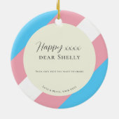 トランスジェンダーのプライド トランジション ギフト t-day オーナメント (裏面)