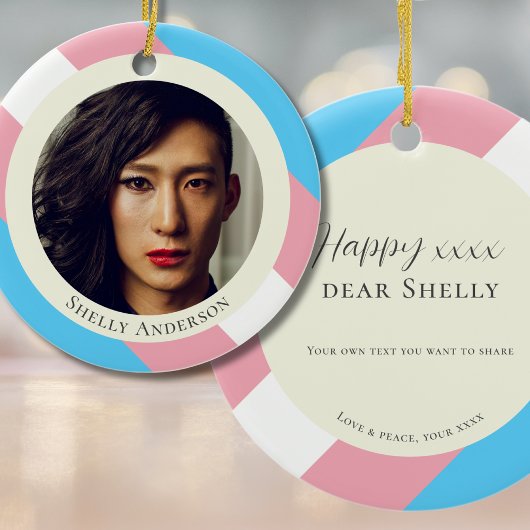 トランスジェンダーのプライド トランジション ギフト t-day オーナメント