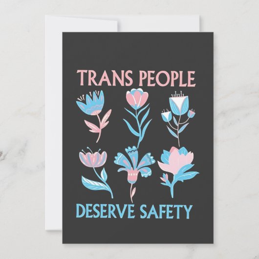 トランスジェンダーの人々は安全プライド月LGBTQ 招待状 (正面)