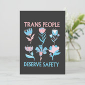 トランスジェンダーの人々は安全プライド月LGBTQ 招待状 (スタンド正面)
