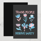 トランスジェンダーの人々は安全プライド月LGBTQ 招待状 (正面/裏面)