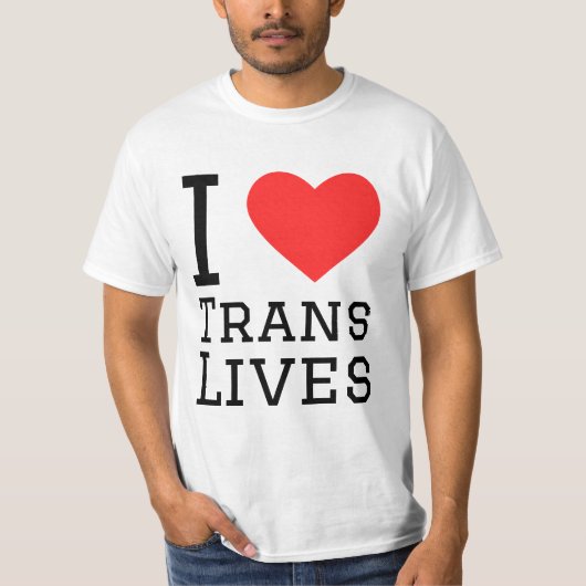トランスジェンダーの人々を愛してる Tシャツ (正面)