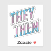 トランスジェンダーの代名詞 They Them シール (シート)