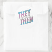 トランスジェンダーの代名詞 They Them ラウンドシール (バッグ)