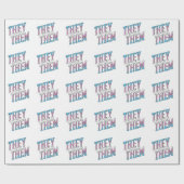 トランスジェンダーの代名詞 They Them ラッピングペーパー (フラット)