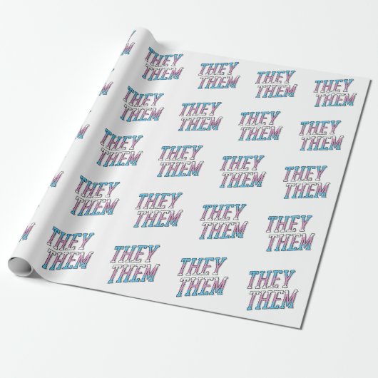 トランスジェンダーの代名詞 They Them ラッピングペーパー (アンロールド)