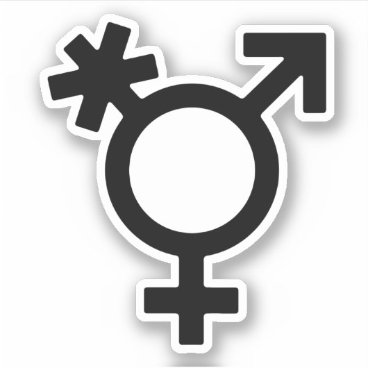 トランスジェンダーの代替ジェンダーシンボル シール (正面)