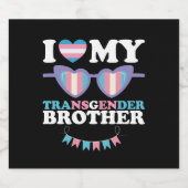 トランスジェンダーの兄弟家族のトランスジェンダーLGBTQが大好き ビールラベル (シングルラベル)