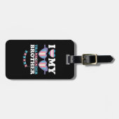 トランスジェンダーの兄弟家族のトランスジェンダーLGBTQが大好き ラゲッジタグ (正面横)