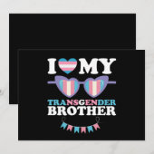 トランスジェンダーの兄弟家族のトランスジェンダーLGBTQが大好き 招待状 (正面/裏面)