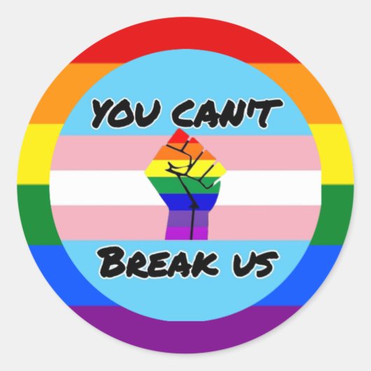 トランスジェンダーの力 ラウンドシール (正面)