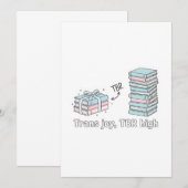 トランスジェンダーの喜び、TBR High – LGBTQ 読書プライド 招待状 (正面/裏面)