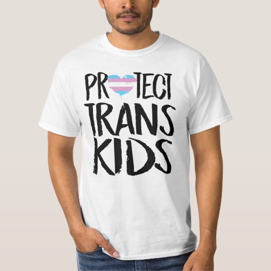 トランスジェンダーの子供たちを守ろう Tシャツ (正面)