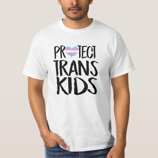 トランスジェンダーの子供たちを守ろう Tシャツ (正面)