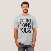 トランスジェンダーの子供たちを守ろう Tシャツ (正面フル)