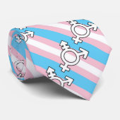 トランスジェンダーの旗のシンボル ネクタイ (ロール)