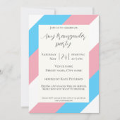 トランスジェンダーの旗 トランスプライドデイ パーティー招待状 招待状 (正面)