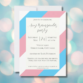 トランスジェンダーの旗 トランスプライドデイ パーティー招待状 招待状