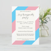 トランスジェンダーの旗 トランスプライド t-day パーティー ご招待 招待状 (スタンド正面)