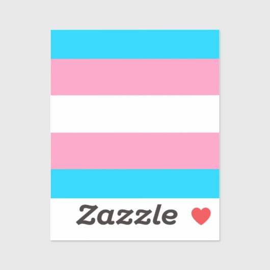 トランスジェンダーの旗 | LGBTQIA+ シール (シート)
