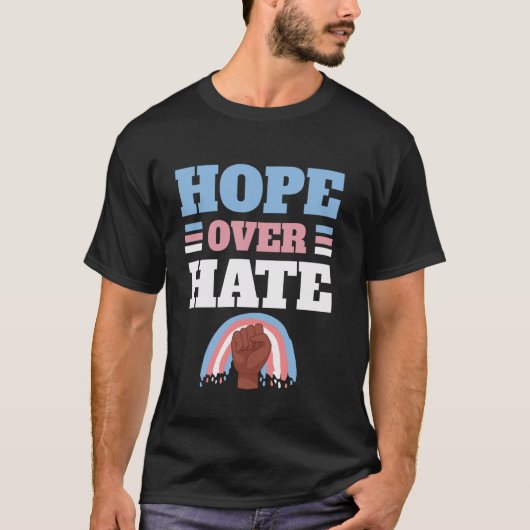トランスジェンダーの権利は人権です サポート Tシャツ (正面)