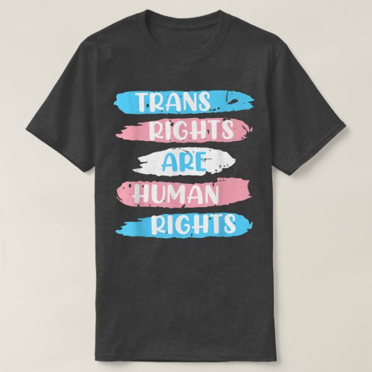 トランスジェンダーの権利は人権トランスジェンダー Tシャツ (デザイン正面)