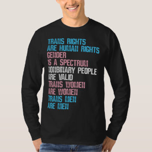 トランスジェンダーの権利は人権 スペクトラムのジェンダー Tシャツ