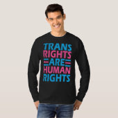 トランスジェンダーの権利は人権Lgbtq Tシャツ (正面フル)