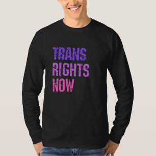 トランスジェンダーの権利は今や人権 LGBTQ トランスジェンダー フラッグ Tシャツ
