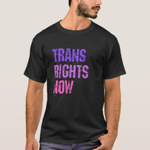 トランスジェンダーの権利は今や人権 LGBTQ トランスジェンダー フラッグ Tシャツ