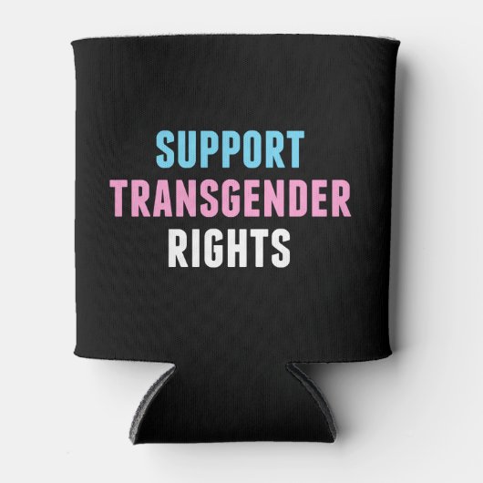 トランスジェンダーの権利を支援する 缶クーラー (正面)