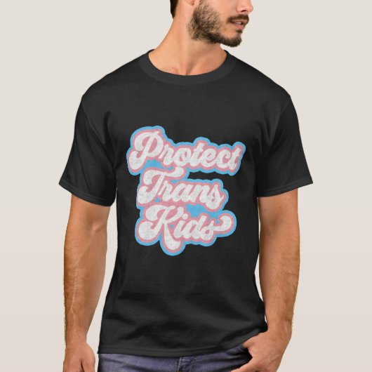 トランスジェンダーの権利 Pride 保護 トランス Tシャツ (正面)