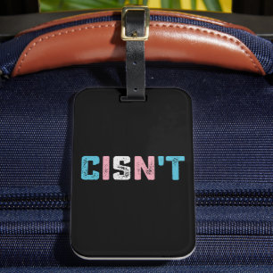 トランスジェンダーの誇り シスじゃない LGBTQ トランスフラグ 冗談 ラゲッジタグ