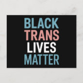 トランスジェンダーの黒人LGBTQ支援活動は大切 ポストカード (正面)