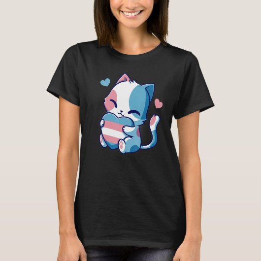 トランスジェンダーのpurride Feline Purride LGBTゲイPr Tシャツ (正面)