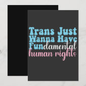 トランスジェンダーは基本的人権を求めている 案内状 (正面/裏面)