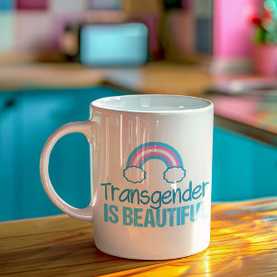 トランスジェンダーは美しい虹 コーヒーマグカップ