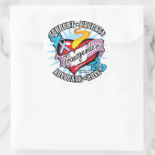 トランスジェンダークラシックハート ラウンドシール (バッグ)